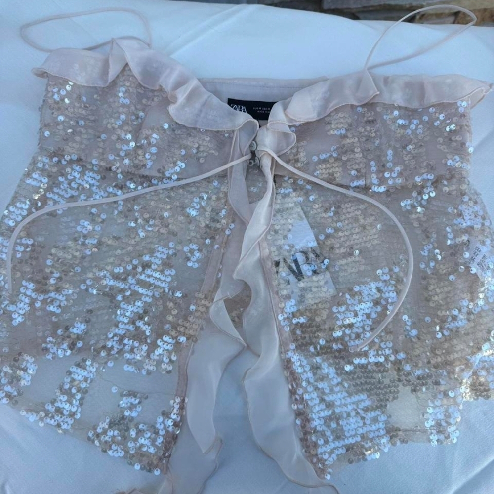 Zara Sequin Top M